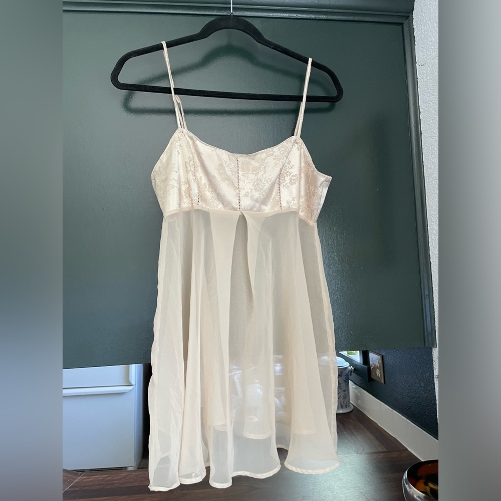 Vintage 90s Victorias Secret babydoll nightie tank top Size small